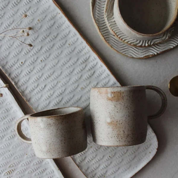 ročno izdelana skodelica iz kamenine handmade espresso clay cup / ročno izdelana skodelica iz kamenine Aleja design
